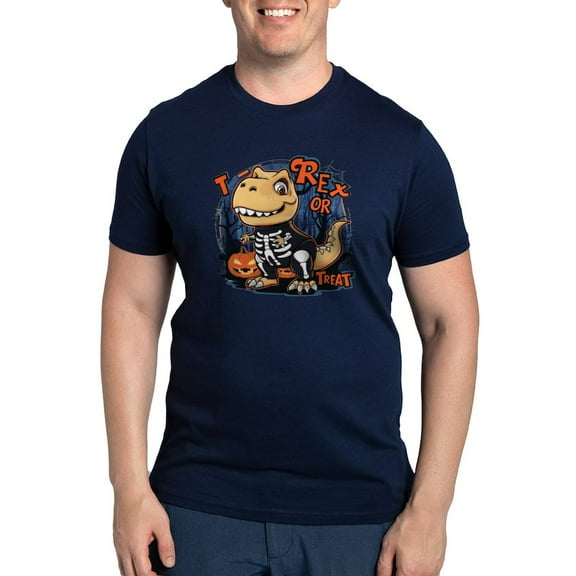 CafePress - T Rex Or Treat Men's Eco Sport T Shirt - Men's Dark Eco Sport T-Shirt