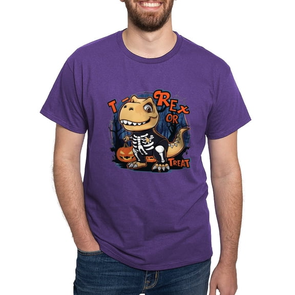 CafePress - T Rex Or Treat Men's Value T Shirt - Men's Classic Graphic Cotton T-Shirt