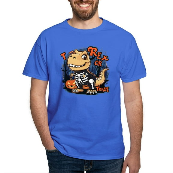 CafePress - T Rex Or Treat Men's Value T Shirt - Men's Classic Graphic Cotton T-Shirt