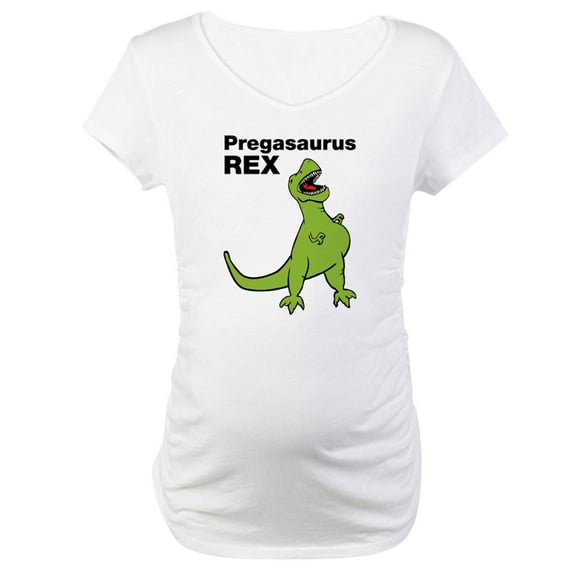 CafePress - T Rex Pregnant Humor Maternity T Shirt - Cotton Maternity T-shirt, Cute & Funny Pregnancy Tee