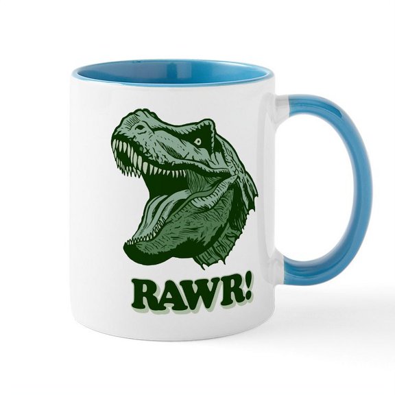 CafePress - T Rex RAWR - 11 oz Ceramic Mug - Novelty Coffee Tea Cup