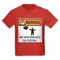thumbnail image 1 of CafePress - TALK FOOTBALL Kids T Shirt - Dark T-Shirt Kids XS-XL, 1 of 4