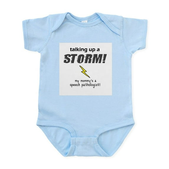 CafePress - TALKING UP A STORM Infant Bodysuit - Baby Light Bodysuit, Size Newborn - 24 Months