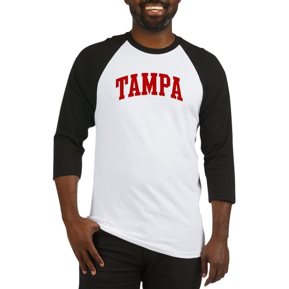 CafePress - TAMPA (Red) Baseball Jersey - Cotton Baseball Jersey, 3/4 Raglan Sleeve Shirt