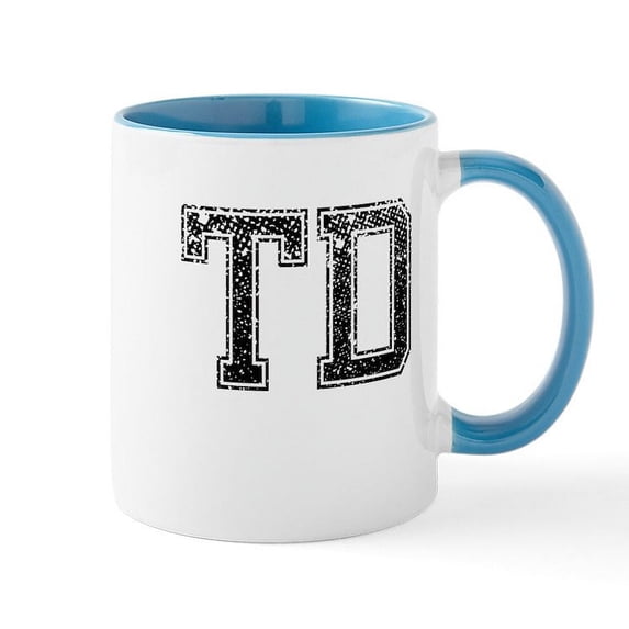 CafePress - TD, Vintage Mug - 11 oz Ceramic Mug - Novelty Coffee Tea Cup