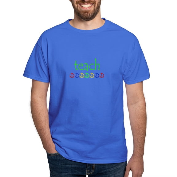 CafePress - TEACH PEACE Dark T Shirt - Men's Classic Graphic Cotton T-Shirt