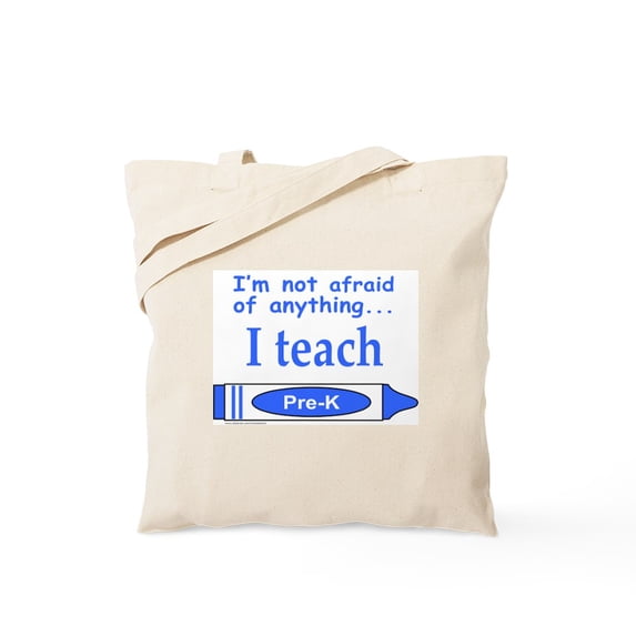 CafePress - TEACH PRE K Tote Bag - Unisex Canvas Tote Bag, Beige, 1-Piece