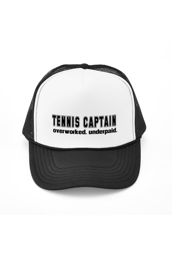 - TENNIS CAPTAIN - Adjustable Unisex Printed Trucker Hat with Mesh Back
