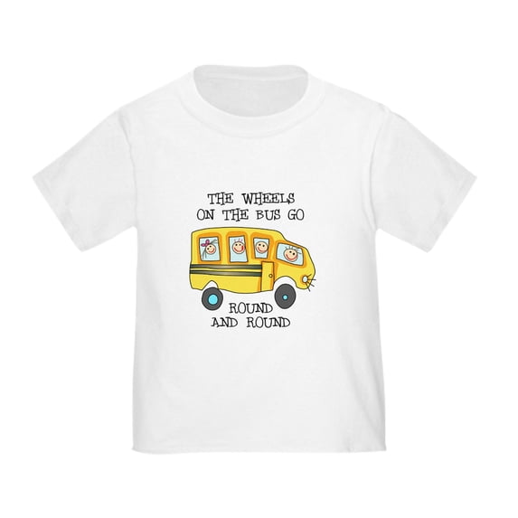CafePress - THE WHEELS ON THE BUS T Shirt - Cute Toddler T-Shirt, 100% Cotton