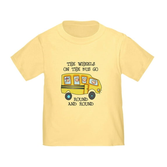 CafePress - THE WHEELS ON THE BUS T Shirt - Cute Toddler T-Shirt, 100% Cotton