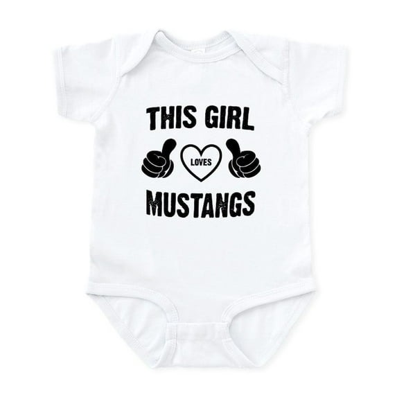CafePress - THIS GIRL LOVES MUSTANGS Body Suit - Baby Light Bodysuit, Size Newborn - 24 Months
