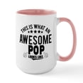 thumbnail image 1 of CafePress - THIS IS WHAT AN AWESOME POP LOOKS LIKE Mugs - 15 oz Ceramic Large White Novelty Mug, 1 of 4