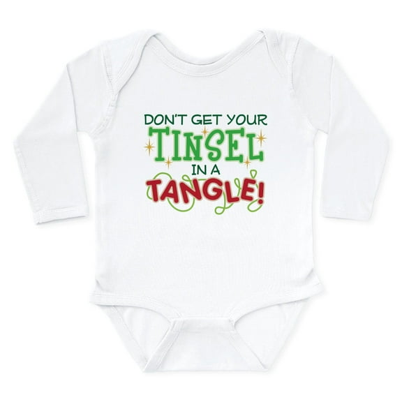 CafePress - TINSEL IN A TANGLE Long Sleeve Infant Bodysuit - Long Sleeve Cotton Baby Bodysuit