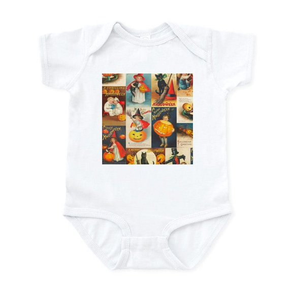 CafePress - TLK014 Halloween Collage Infant Bodysuit - Baby Light Bodysuit, Size Newborn - 24 Months