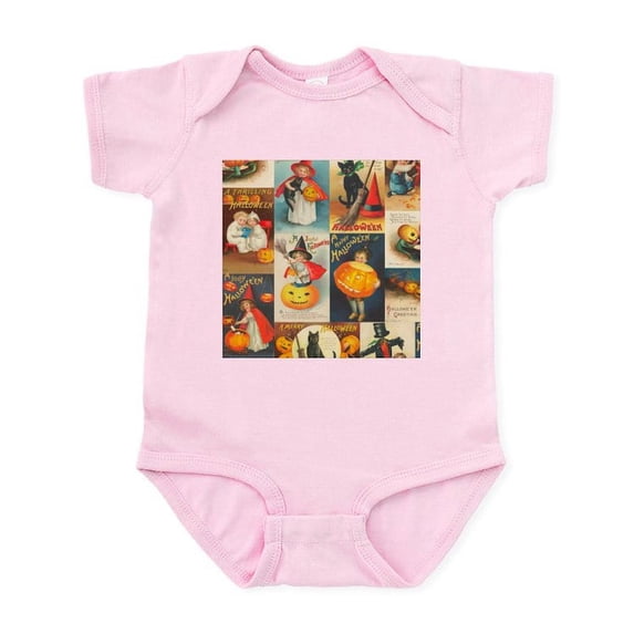 CafePress - TLK014 Halloween Collage Infant Bodysuit - Baby Light Bodysuit, Size Newborn - 24 Months