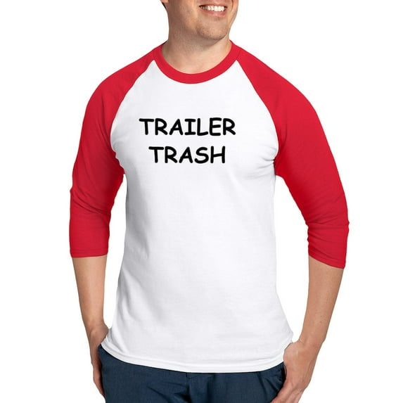 CafePress - TRAILER TRASH Baseball Jersey - Cotton Baseball Jersey, 3/4 Raglan Sleeve Shirt