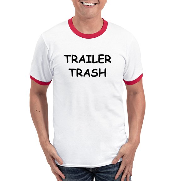 CafePress - TRAILER TRASH Ringer T - 100% Cotton Ringed T-Shirt