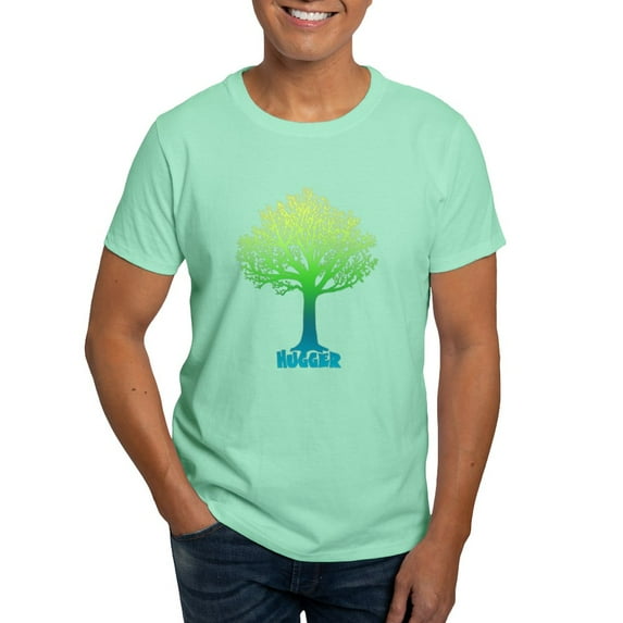 CafePress - TREE Hugger Rainbow Dark T Shirt - Men's Classic Graphic Cotton T-Shirt