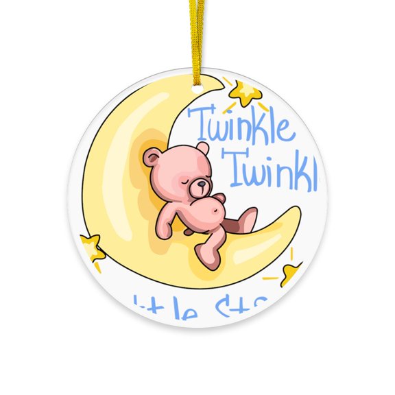 CafePress - TWINKLE TWINKLE LITTLE STAR Circle Ornament - Acrylic Circle Christmas Ornament