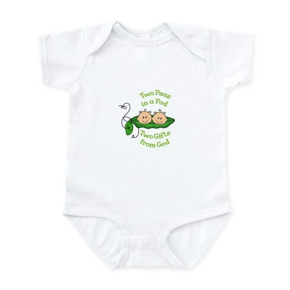 CafePress - TWO GIFTS FROM GOD Body Suit - Baby Light Bodysuit, Size Newborn - 24 Months