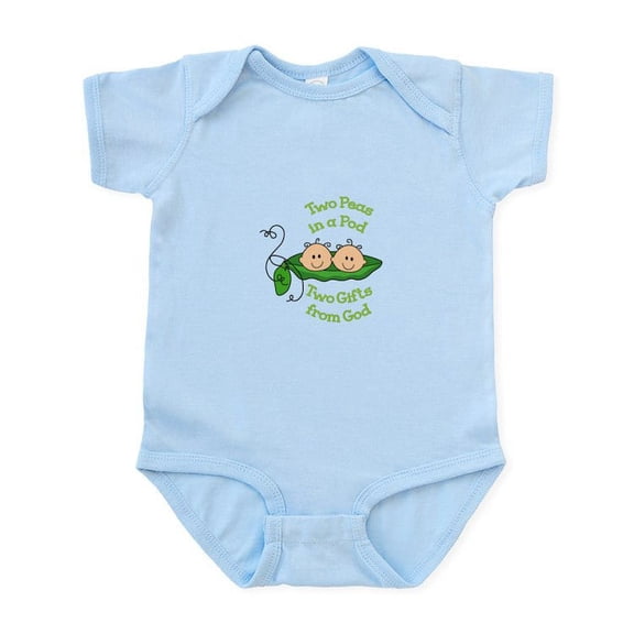 CafePress - TWO GIFTS FROM GOD Body Suit - Baby Light Bodysuit, Size Newborn - 24 Months