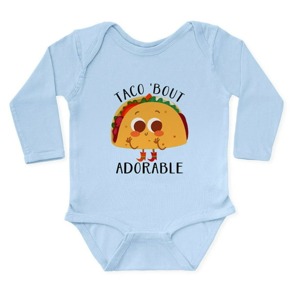 CafePress - Taco 'Bout Adorable Cute Taco Design Body Suit - Long Sleeve Cotton Baby Bodysuit