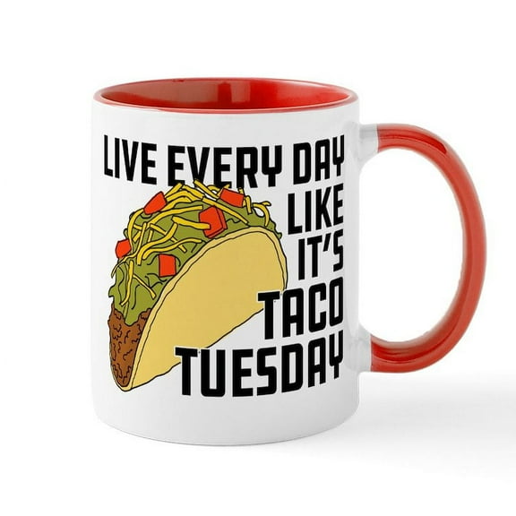CafePress - Taco Tuesday - 11 oz Ceramic Mug - Novelty Coffee Tea Cup