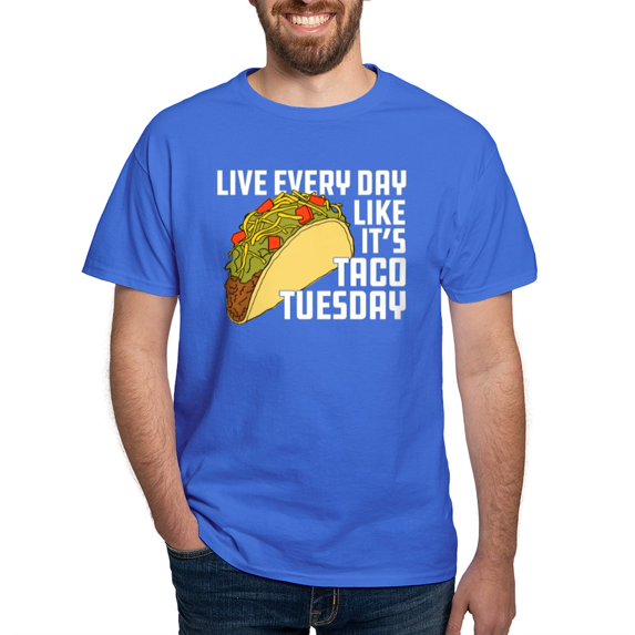 CafePress - Taco Tuesday Dark T Shirt - Men's Classic Graphic Cotton T-Shirt