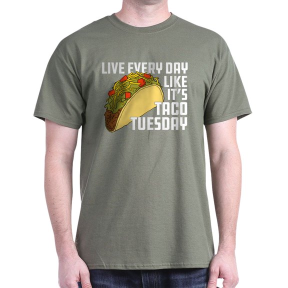 CafePress - Taco Tuesday Dark T Shirt - Men's Classic Graphic Cotton T-Shirt