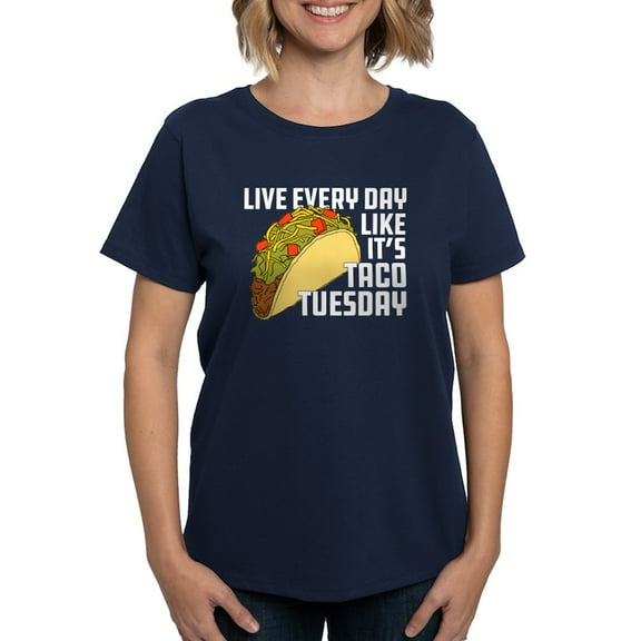 CafePress - Taco Tuesday Women's Classic T Shirt - Women's Traditional Fit Dark T-Shirt