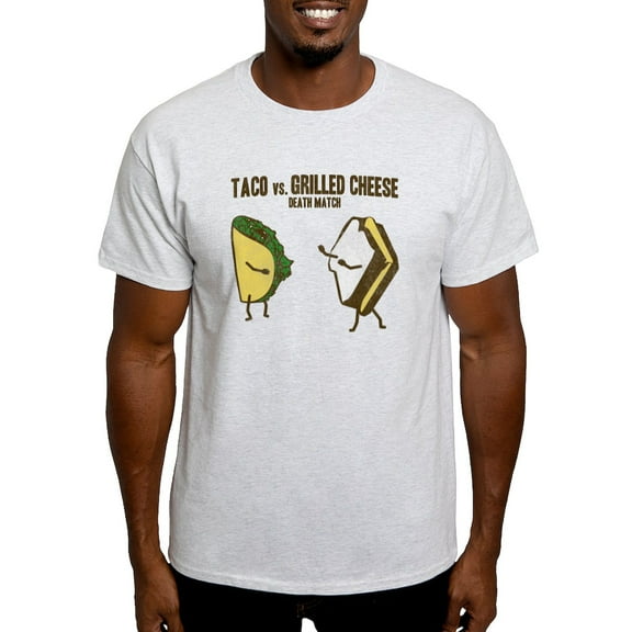 CafePress - Taco VS Grilled Cheese Light T Shirt - Men's Classic Graphic T-Shirt