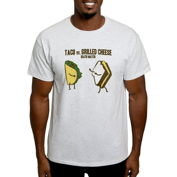 CafePress - Taco VS Grilled Cheese Light T Shirt - Men's Classic Graphic T-Shirt