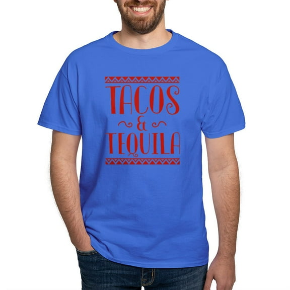 CafePress - Tacos And Tequila Dark T Shirt - Men's Classic Graphic Cotton T-Shirt