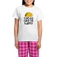 thumbnail image 1 of CafePress - Tacos Make Me Happy Pajamas - Women's Short Sleeve Print T-Shirt and Pants Light Cotton Pajama Set, 1 of 7