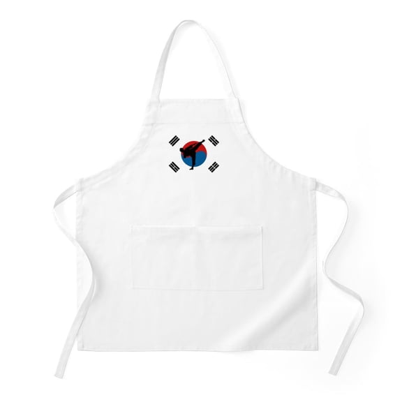 CafePress - Taekwondo Flag - Kitchen Apron with Pockets, Grilling Apron, Baking Apron