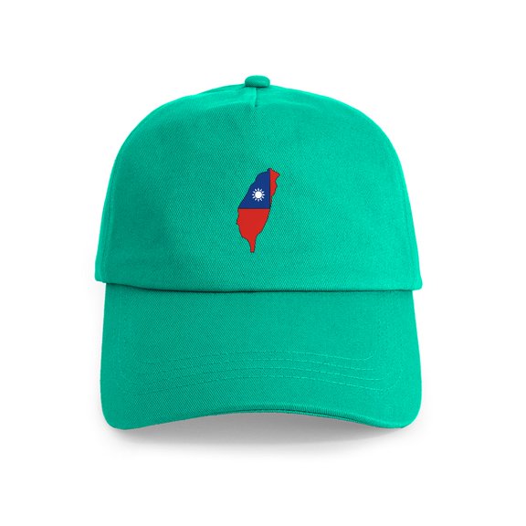 CafePress - Taiwan Flag Map Cap - Adjustable 100% Brushed Unisex Casual Cotton Baseball Cap, Beige, 1