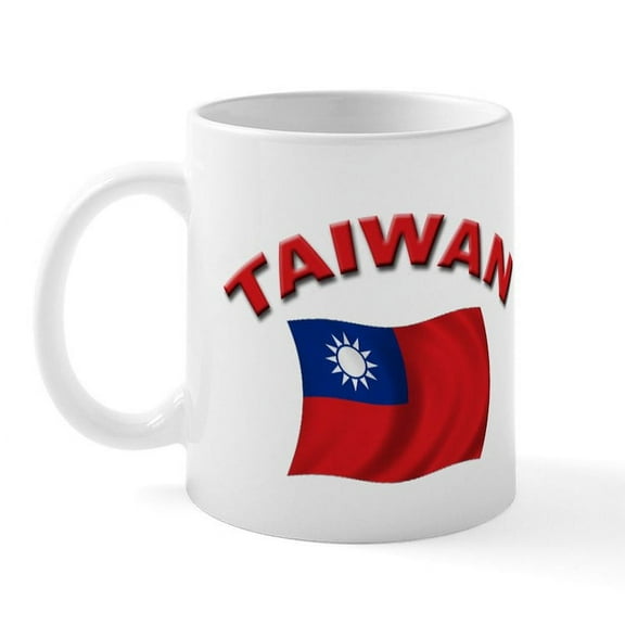 CafePress - Taiwan Flag Mug - 11 oz Ceramic Mug - Novelty Coffee Tea Cup