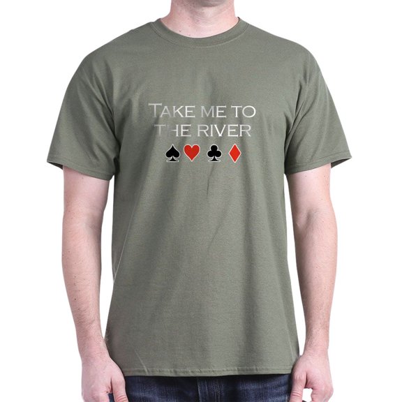 CafePress - Take Me To The River / Poker Dark T Shirt - Men's Classic Graphic Cotton T-Shirt