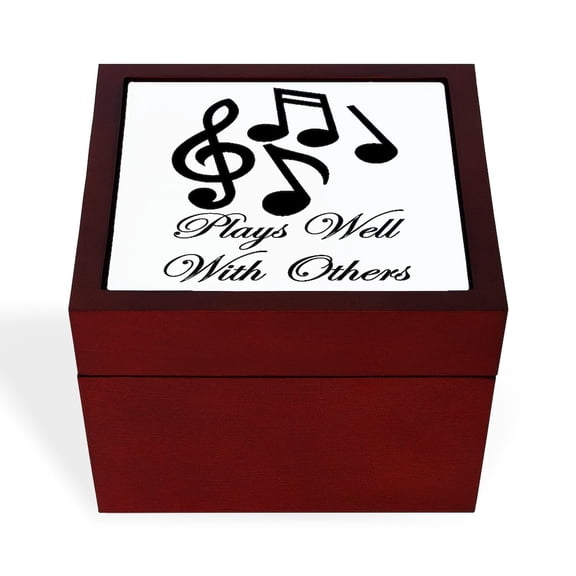 CafePress - Take Note - Keepsake Box, Finished Hardwood Jewelry Box, Velvet Lined Memento Box