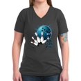 thumbnail image 1 of CafePress - Talk To The Pins Women's V Neck Dark T Shirt - Women's V-Neck Dark T-Shirt, 1 of 1