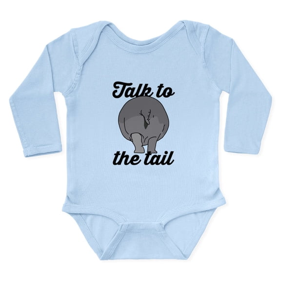 CafePress - Talk To The Tail Long Sleeve Infant Bodysuit - Long Sleeve Cotton Baby Bodysuit