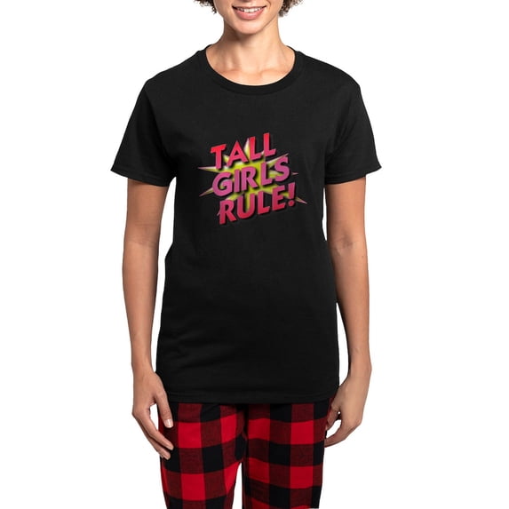 CafePress - Tall Girls Rule! Women's Dark Pajamas - Women's Short Sleeve Print T-Shirt and Pants Dark Cotton Pajama Set