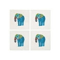 thumbnail image 1 of CafePress - Tangled Elephant Blue - Tile Coaster, Drink Coaster Set of 4, 1 of 4