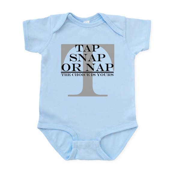 CafePress - Tap Snap Or Nap 1 Infant Bodysuit - Baby Light Bodysuit, Size Newborn - 24 Months