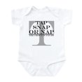 thumbnail image 1 of CafePress - Tap Snap Or Nap 1 Infant Bodysuit - Baby Light Bodysuit, Size Newborn - 24 Months, 1 of 4