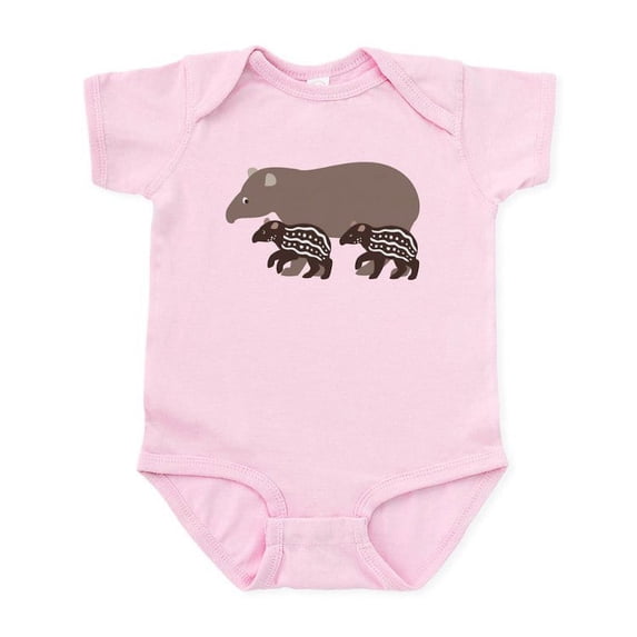 CafePress - Tapir Family A Infant Bodysuit - Baby Light Bodysuit, Size Newborn - 24 Months