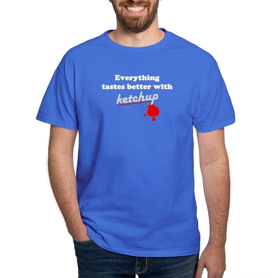 CafePress - Tastes Better With Ketchup Dark T Shirt - Men's Classic Graphic Cotton T-Shirt