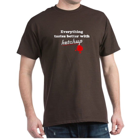 CafePress - Tastes Better With Ketchup Dark T Shirt - 100% Cotton T-Shirt