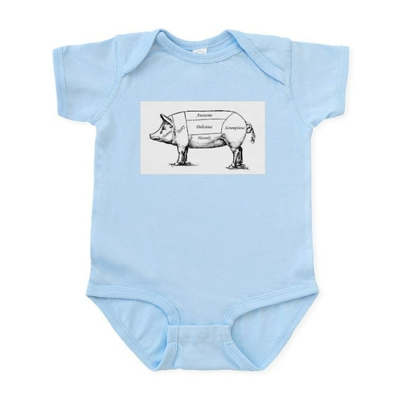 CafePress - Tasty Pig Body Suit - Baby Light Bodysuit, Size Newborn - 24 Months