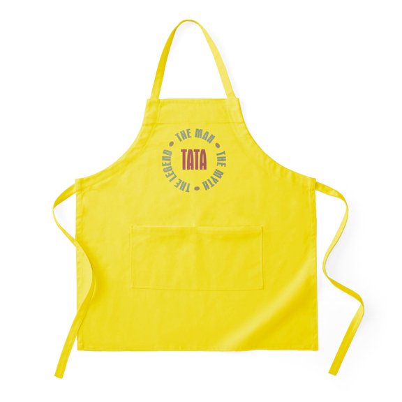 CafePress - Tata Czech Dad Man Myth Legend BBQ - Kitchen Apron with Pockets, Grilling Apron, Baking Apron